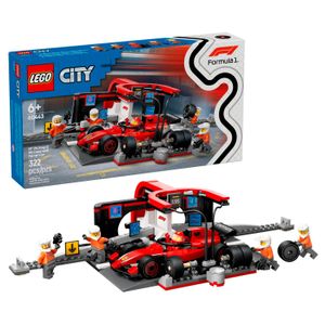 LEGO - City F1 Pit Stop & Pit Crew with Ferrari Car Toy 60443 Product Image
