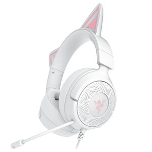 Razer - Kraken Kitty V3 X Wired Gaming Headset for PC, PlayStation, Nintendo Switch, Steam Deck, and Smartphone - White Product Image