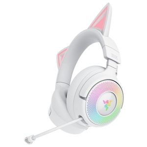 Razer - Kraken Kitty V3 Pro Wireless Gaming Headset for PC, Mac, PlayStation, Nintendo Switch, Steam Deck and Smartphone - White Product Image