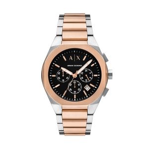 Mens Sync Chronograph 2-Tone Stainless Steel Watch Black Dial Product Image