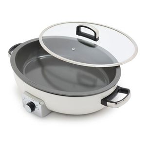 Elite 5.5qt Oval Electric Skillet Cream Product Image