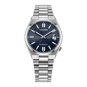 Unisex Tsuyosa Automatic Eco-Drive Silver-Tone SS Watch Dark Blue Dial Product Image