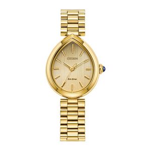 Ladies Citizen L Rainell Eco-Drive Gold-Tone SS Teardop Watch Gold Dial Product Image