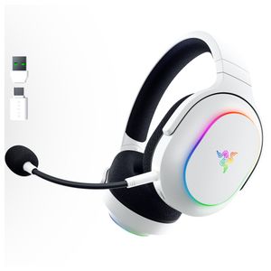 Razer - Barracuda X Chroma Wireless Gaming Headset for PC, Mac, Playstation, Nintendo Switch, Steam Deck, Mobile, and Tablet - White Product Image