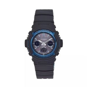 Men's Tough Solar Analog/Digital Black Resin Watch, Black Dial Product Image