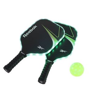 LED 2pc Fiberglass Pickleball Set Green Product Image