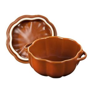 0.5qt Petite Cast Iron Pumpkin Cocotte Burnt Orange Product Image