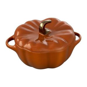 0.75qt Petite Cast Iron Pumpkin Cocotte Burnt Orange Product Image