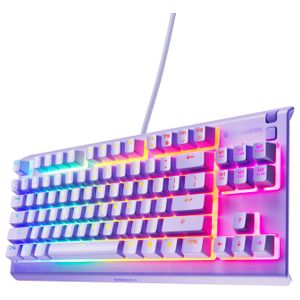 SteelSeries - Apex 3 TKL Wired Membrane Whisper Quiet Switch Gaming Keyboard 8 zone RGB Backlighting - Lavender Product Image