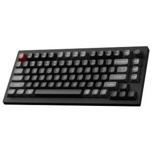 Keychron - V1 Ultra 8k 75% Custom Red Switch Mechanical Gaming Keyboard with Programmable QMK Launcher Software - Black Product Image