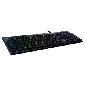 Logitech - G815 LIGHTSYNC Full-size Wired Mechanical GL Clicky Switch Gaming Keyboard with RGB Backlighting - Carbon Product Image