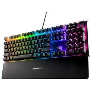 SteelSeries - Apex 5 Full Size Wired Mechanical Hybrid Blue Tactile & Clicky Switch Gaming Keyboard with RGB Backlighting - Black Product Image