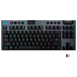 Logitech - G915 LIGHTSPEED TKL Wireless Mechanical GL Tactile Switch Gaming Keyboard with RGB Backlighting - Black Product Image