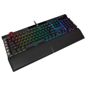 CORSAIR - K100 RGB Full-size Wired Mechanical OPX Linear Switch Gaming Keyboard with Elgato Stream Deck Software Integration - Black Product Image