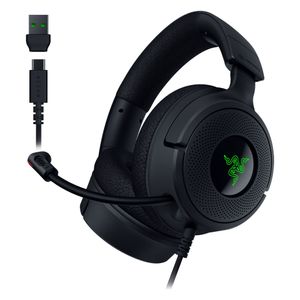 Razer - Kraken V4 X Wired Over-the-Ear Gaming Headset for PC, Mac, Playstation, Nintendo Switch, Steam Deck, Mobile, and Tablet - Black Product Image