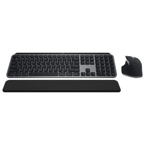 Logitech - MX Keys S Combo for Mac Full-size Wireless Scissor Keyboard and Mouse Bundle for MacBook, iMac, iPad with Palm-rest - Space Gray Product Image
