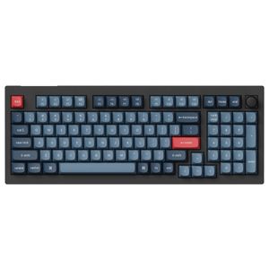 Keychron - V5 Max 96% Custom Wireless RGB Mechanical Keyboard with Programmable QMK/VIA Hot-Swappable Red Switch - Black Product Image
