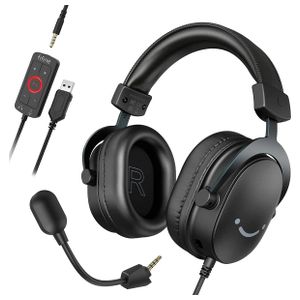 FIFINE - Gaming USB Headset with 7.1 Surround Sound for PS5/Xbox/Switch, AmpliGame H9 - Black Product Image