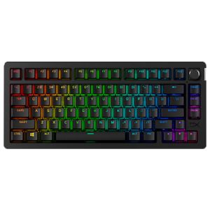 HyperX - Alloy Rise 75 Wireless Mechanical Gaming Keyboard with RGB Lighting and Hot-Swappable Switches - Black Product Image