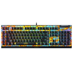 Razer - BlackWidow V4 X Full Size Wired Mechanical Green Clicky Switch Gaming Keyboard with Chroma RGB Backlighting - Pokémon Edition Product Image