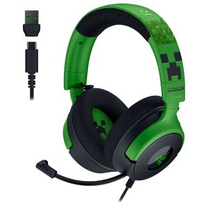 Razer - Kraken V4 X Wired Over-the-Ear Gaming Headset for PC, Mac, Playstation, Nintendo Switch, Steam Deck, Mobile, and Tablet - Minecraft Edition Product Image