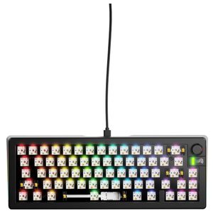 Glorious - GMMK 3 65% Barebones Wired Mechanical Gaming Keyboard with Modular Gasket System - Black Product Image