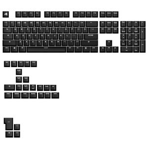 Glorious - GPBT Basics Universal Keycap Set Compatible with Most 100% 85% 80% TKL 60% Compact 75% Mechanical Keyboards - Classic Black Product Image