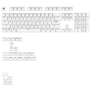 Glorious - GPBT Basics Universal Keycap Set Compatible with Most 100% 85% 80% TKL 60% Compact 75% Mechanical Keyboards - Classic White Product Image