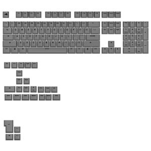 Glorious - GPBT Basics Universal Keycap Set Compatible with Most 100% 85% 80% TKL 60% Compact 75% Mechanical Keyboards - Armor Grey Product Image