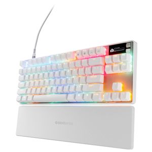 SteelSeries - Apex Pro TKL Gen 3 Wired Mechanical OmniPoint Adjustable HyperMagnetic Gaming Keyboard with Rapid Tap - White Product Image