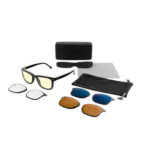 GUNNAR - Cupertino Computer Glasses with Blue Light , Amber + Sun Lenses - Onyx Product Image