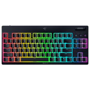 Razer - BlackWidow V4 Low-profile HyperSpeed Wireless TKL Mechanical Orange Tactile Switch Gaming Keyboard with Chroma RGB - Black Product Image