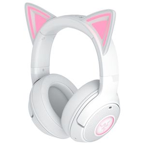 Razer - Kraken Kitty V2 Bluetooth Wireless Over-the-Ear Gaming Headset for PC, Mac, Playstation, Nintendo Switch, Steam Deck - White Product Image