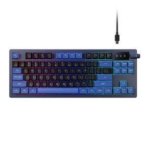 GAMDIAS - HERMES E7 TKL Wired Mechanical Red Switch Gaming Keyboard - Black and Blue Product Image