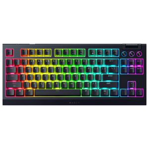 Razer - BlackWidow V4 TKL HyperSpeed Wireless Orange Switch Gaming Keyboard with Hot-swappable Design - Black Product Image