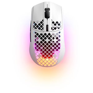 SteelSeries - Aerox 3 Super Light Honeycomb Wireless RGB Optical Gaming Mouse - Wireless - Snow Product Image