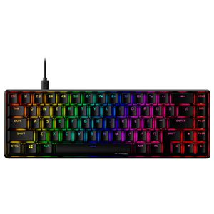 HyperX - Alloy Origins 65% Compact Wired Mechanical Red Linear Switch Gaming Keyboard with RGB Lighting - Black Product Image
