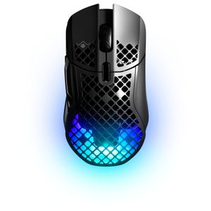 SteelSeries - Aerox 5 Ultra Lightweight Honeycomb Water Resistant Wireless RGB Optical Gaming Mouse With 9 Programmable Buttons - Wireless - Black Product Image