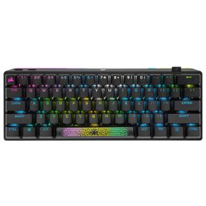 CORSAIR - K70 Pro Mini Wireless 60% RGB Mechanical Cherry MX SPEED Linear Switch Gaming Keyboard with swappable MX switches - Black Product Image
