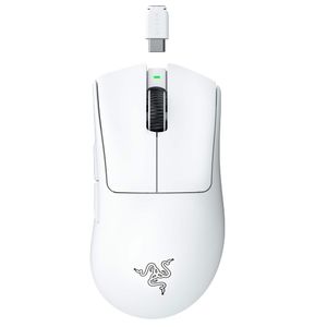 Razer - DeathAdder V3 Pro Lightweight Optical Gaming Mouse with 90 Hour Battery - Wireless - White Product Image