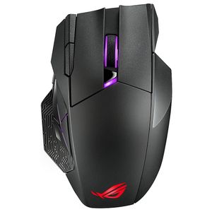 ASUS - ROG Spatha X Wireless Optical Gaming Mouse with 12 Programmable Buttons and Magnetic Charging Stand - Wireless - Black Product Image
