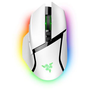 Razer - Basilisk V3 Pro Optical Gaming Mouse with HyperScroll Tilt Wheel - Wireless - White Product Image