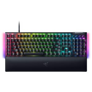 Razer - BlackWidow V4 Full Size Wired Mechanical Green Clicky Switch Gaming Keyboard with Chroma RGB Backlighting - Black Product Image
