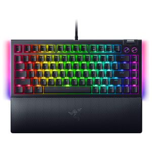 Razer - BlackWidow V4 75% Wired Mechanical Orange Switch Gaming Keyboard with Hot-Swappable Design - Black Product Image