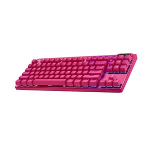 Logitech - PRO X TKL LIGHTSPEED Wireless Mechanical Tactile Switch Gaming Keyboard with LIGHTSYNC RGB - Magenta Product Image