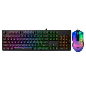 iBUYPOWER - Chimera KM7 Full-Size Wired Membrane RGB Keyboard and Optical Mouse Bundle - Black Product Image