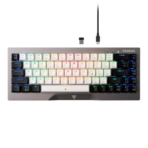 GAMDIAS - Hermes M4 Hybrid 65% Wired Mechanical Gaming Keyboard with RGB Backlighting - Gunmetal Grey Product Image