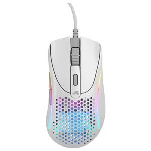 Glorious - Model D 2 Wired Optical RGB Gaming Mouse with 6 Programmable Buttons - Wired - Matte White Product Image