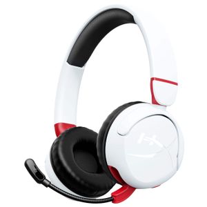HyperX - Cloud Mini Wireless Headset for PC, PS5, PS4, Xbox Series X|S, Xbox One, Nintendo Switch, Chromebook, and Mobile - White/Red Product Image