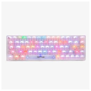 Higround - Basecamp 65 65% Wired Mechanical Lubed Flame Linear Switch Gaming Keyboard with RGB lighting - Opal Product Image